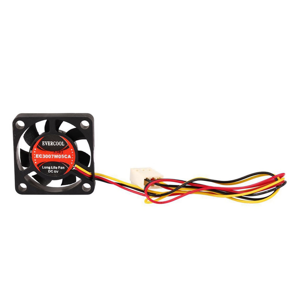 Evercool 30x30x7mm Medium Speed 5V DC Fan EC3007M05CA with 3 wire/pin  connector