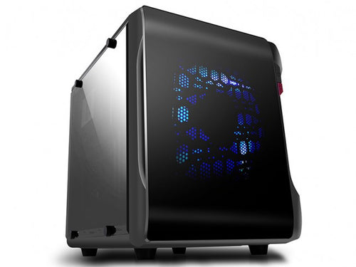 Spire PowerCube 715 Case with Dual Windows SPC715B-CE/R/2W-U3  P/S option - Coolerguys