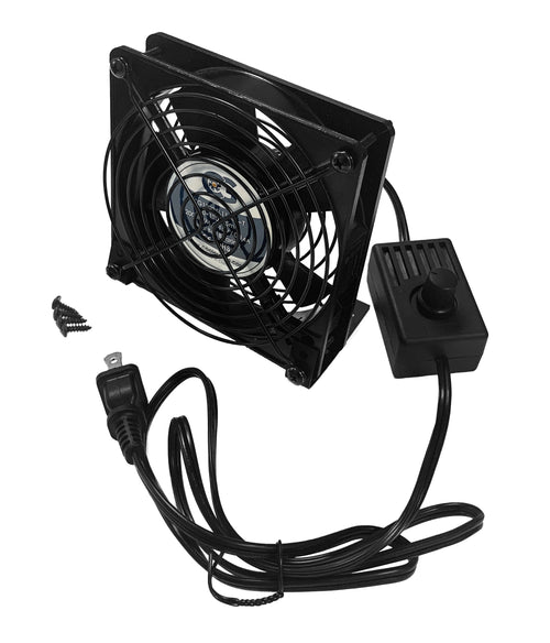 Coolerguys 120x25mm Low Speed AC Fan with Mount/Stand and Manual Speed Control Kit CGAC1225L-BC