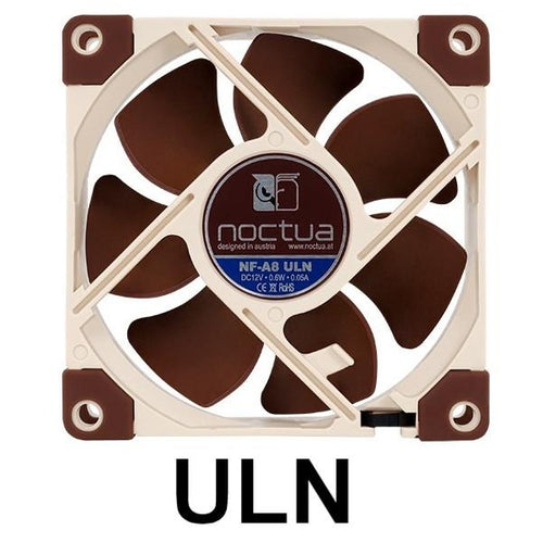 Noctua 80x80x25mm 12 Volt 3 Pin NF-A8 ULN - Coolerguys