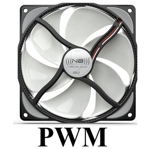 Black Noise Blocker 120x120x25mm Bionic Loop Fan 12V PWM B12-P - Coolerguys