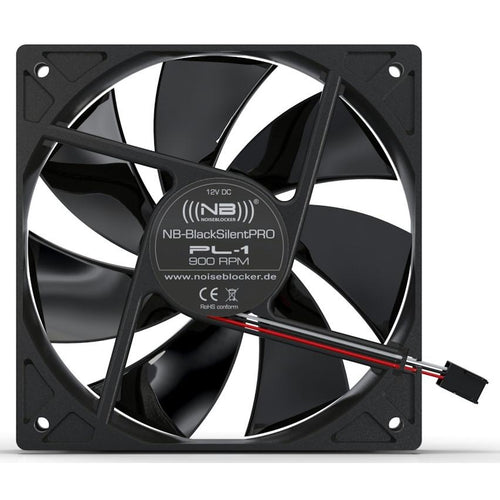 Black Noise Blocker 120x120x25mm NB-Black Silent PRO Fan PL-2 - Coolerguys