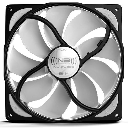 Black Noise Blocker 140x140x29mm Bionic Loop Low Speed Fan B14-1 - Coolerguys