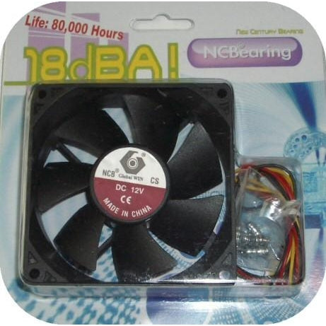 Ceramic Bearing Fan 80x80x25mm 18 DBA Shock Resistant - Coolerguys