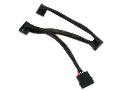 SATA Power Cable with Dual right angle SATA plug crimping type connector