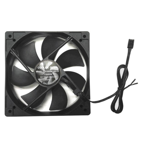 Coolerguys 120mm Fan (120x120x25) 3 Pin Low/Medium/High Speeds - Coolerguys