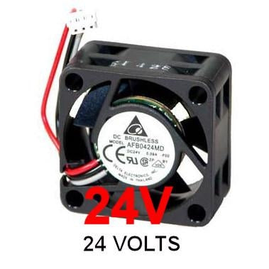 Delta 40x40x20mm 24 Volt Fan 3 Pin w/ RPM Sensor AFB0424MD -F00 - Coolerguys