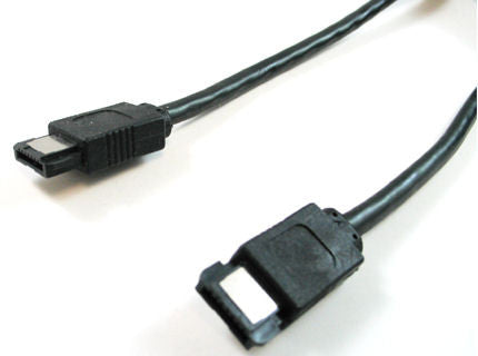 eSATA 18 inch external SATA round cable, black  #ESATA-18BK - Coolerguys