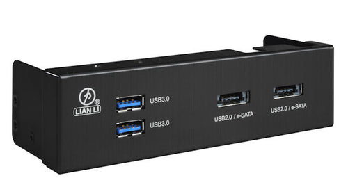 Lian Li Power e-SATA Combo High-speed USB Port BZ-U07B (Black) - Coolerguys