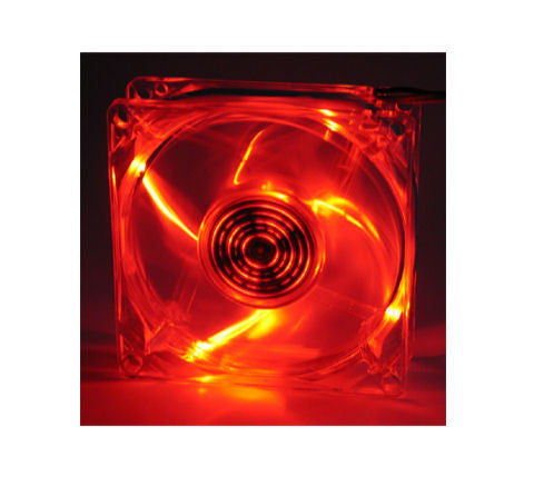 OKGEAR 80mm Firework RED LED Fan - Coolerguys