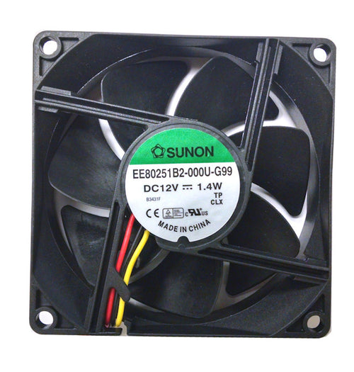 Sunon 80x80x25mm Medium Speed 12 Volt 3 Pin Fan EE80251B2-000U-G99 - Coolerguys